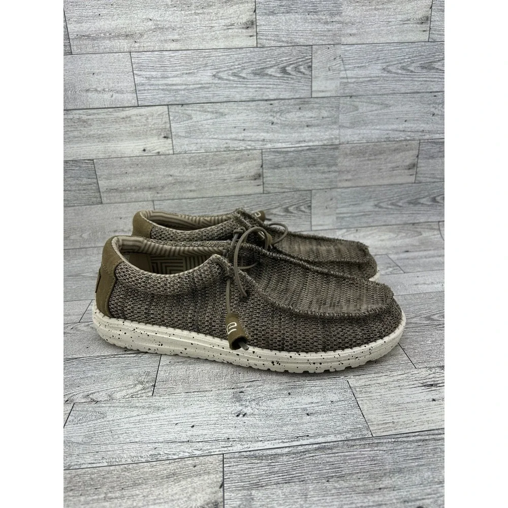 Hey Dude Wally Sox Brown Men's Casual‎ Loafers Shoes Comfort Lightweight Sz US 7